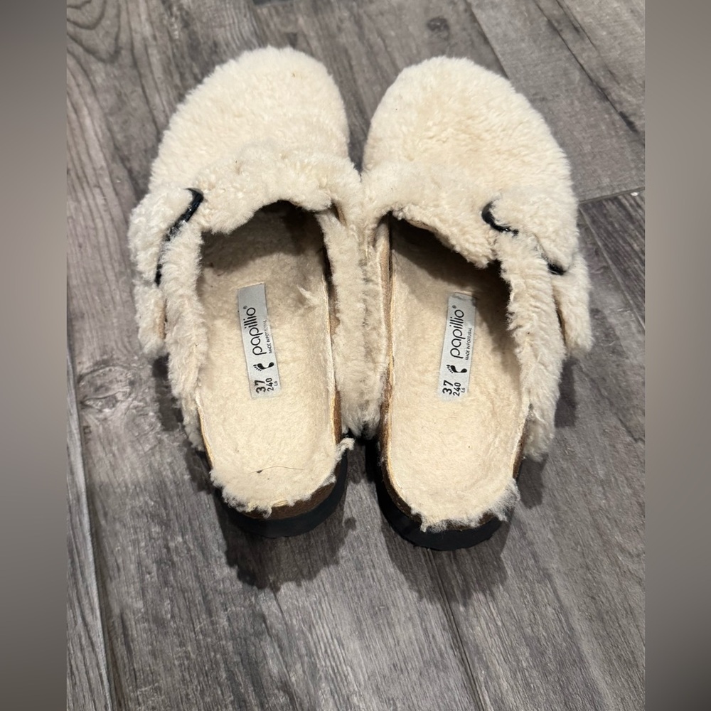 Papillio Women's Cozy Cream Mules